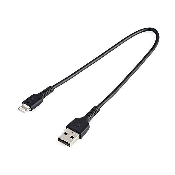 StarTechcom Cable USBA a Lightning Resistente de 30 cm  de Color Negro