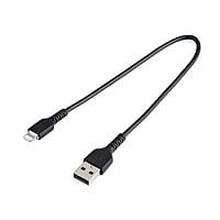 StarTech.com Cable USB-A a Lightning Resistente de 30 cm - de Color Negro