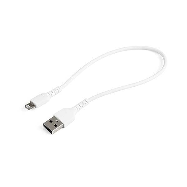 StarTechcom Cable USBA a Lightning Resistente de 30 cm  Color Blanco