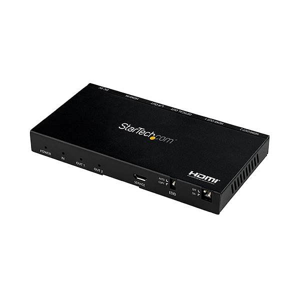 StarTechcom Divisor HDMI 2 Puertos 4K 60Hz con Escalador Incorporado