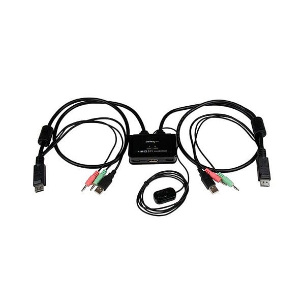 StarTech Switch KVM 2 puertos DisplayPort DP USB Audio  KVM