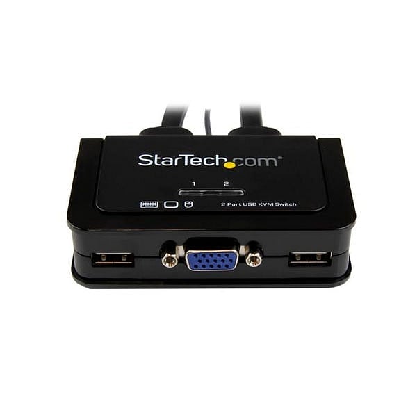 StarTechcom Switch Conmutador KVM de Cable con 2 Puertos VG