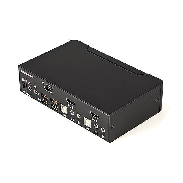 StarTechcom Conmutador KVM de 2 puertos HDMI USB cAudio