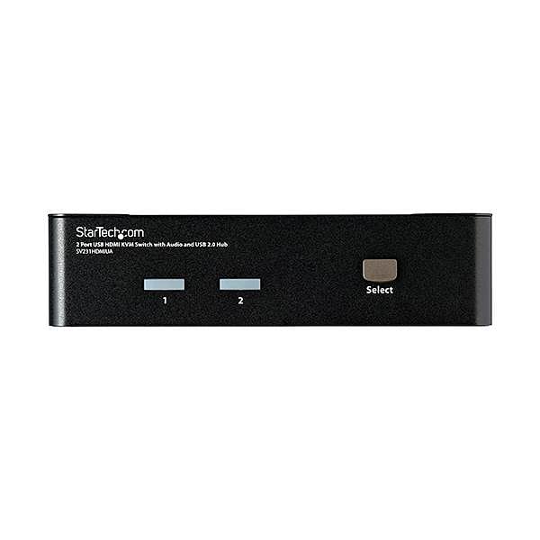 StarTechcom Conmutador KVM de 2 puertos HDMI USB cAudio