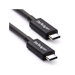 StarTechcom Cable 05m Thunderbolt 3 USBC 40Gbps Compatible USB
