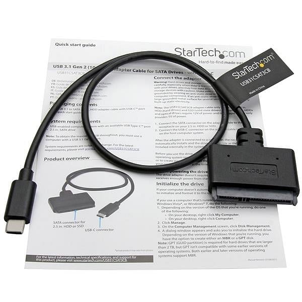 Startech USB C a SATA  Adaptador