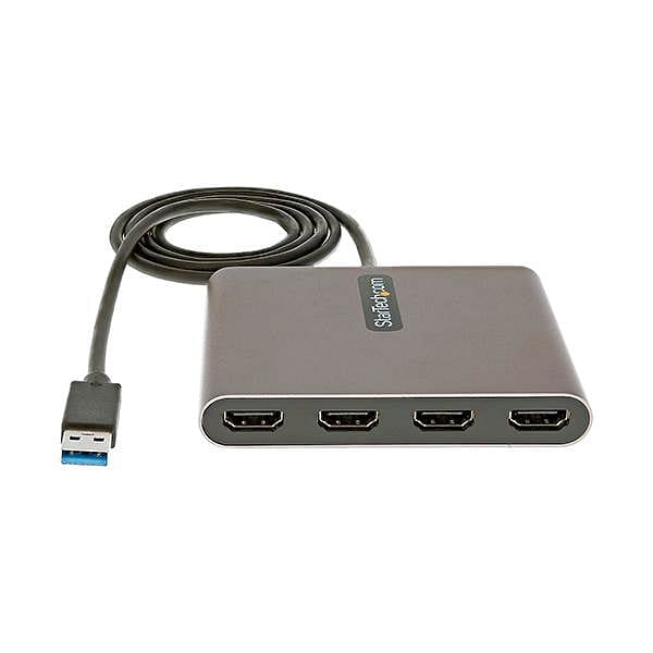 StarTechcom Adaptador USB 30 a 4x HDMI  USBA a 4 Monitores  1080p