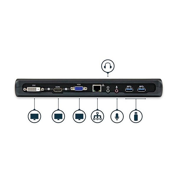 Startech DOCK STATION  USB 30 DVI HDMI  Dock