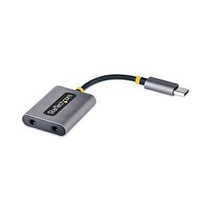 StarTechcom Divisor USBC de Audio de 35mm  DAC Externo USB Tipo C