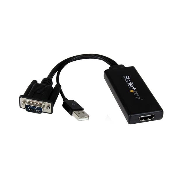 StarTechcom Adaptador VGA a HDMI con audio y alimentación U