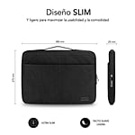 Subblim Elegant Laptop Sleeve para Portátiles hasta 14 Negro  Maletín