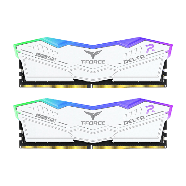 Team group Delta RGB 48GB 2x24GB  Memoria RAM DDR5 6400MHZ Blanca CL32