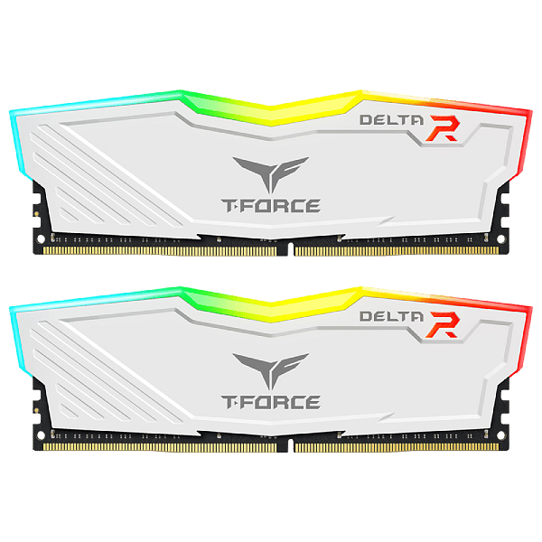 Team Group Delta RGB 16GB 2x8GB  RAM DDR4 3200MHZ CL16 Blanca