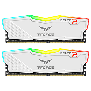 Team Group Delta RGB 16GB 2x8GB  RAM DDR4 3200MHZ CL16 Blanca