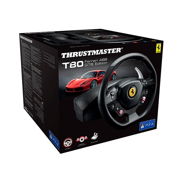 Thrustmaster T80 RW Ferrari 488 GTB  Volante y Pedales
