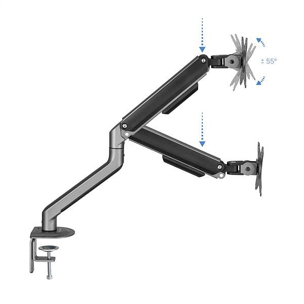 TooQ soporte de mesa para pantalla 1732 VESA Max 100x100 GrisNegro  Soporte