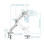 TooQ soporte de mesa para pantalla 1732 VESA Max 100x100 GrisNegro  Soporte