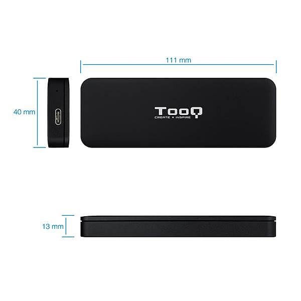 TooQ TQE2280B Caja Externa SSD M2 NVMe USB31  Carcasa SSD