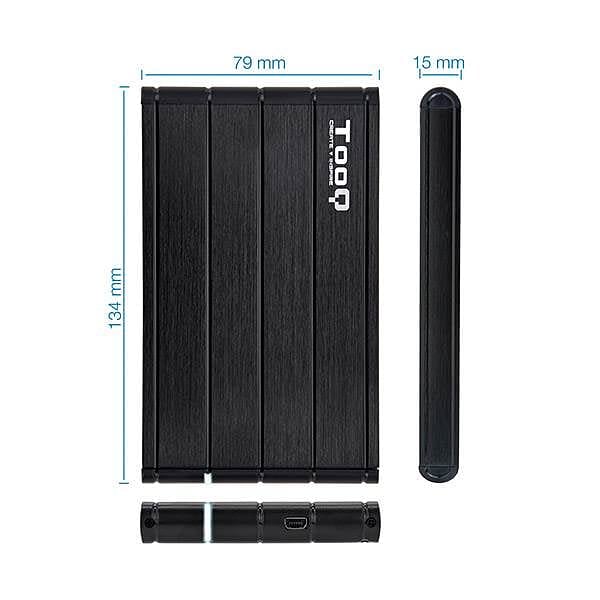 TooQ TQE2530B 25 SATA USB 30 Negra  Caja HDD
