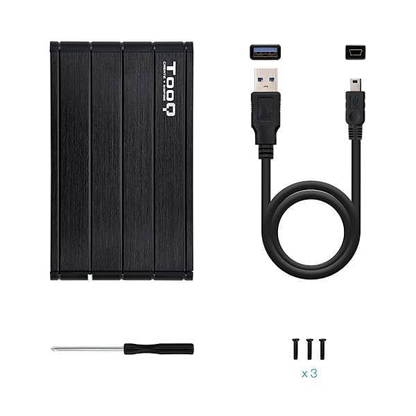 TooQ TQE2530B 25 SATA USB 30 Negra  Caja HDD