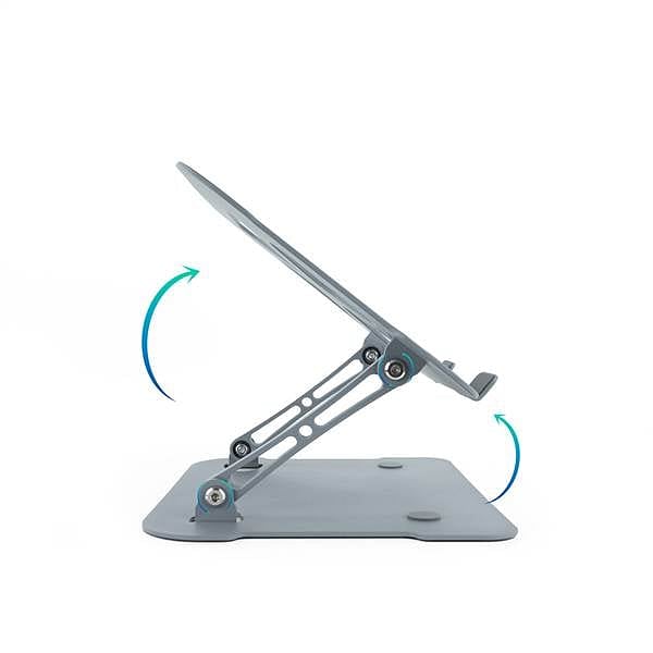 Tooq Soporte Portátil 173 Elevador Ajustable Gris diseño Ergonomico y Plegable