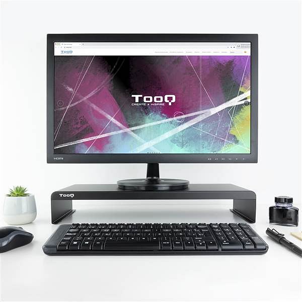 Tooq Soporte Monitor y Portátil Elevador TQMR0121 Negro