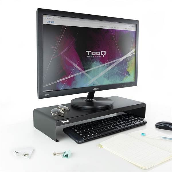Tooq Soporte Monitor y Portátil Elevador TQMR0121 Negro