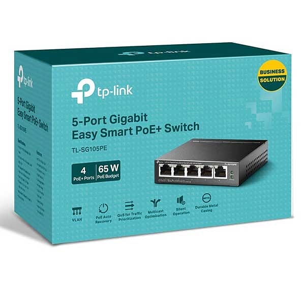 TPLink 5 Puertos Gigabit PoE 65W  Switch