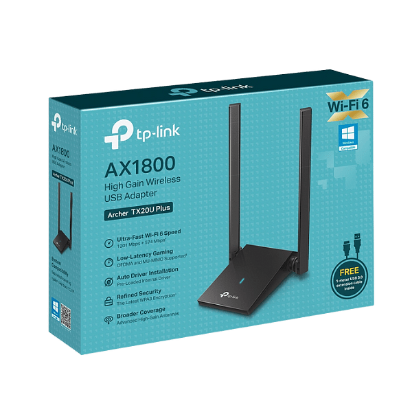 USB WIFI 6 DUALBAND TPLINK ARCHER TX20U PLUS AX1800 WIFI 6