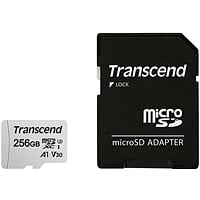 Transcend 300S 256GB CL10 UHS-3 c/adaptador - Micro SD