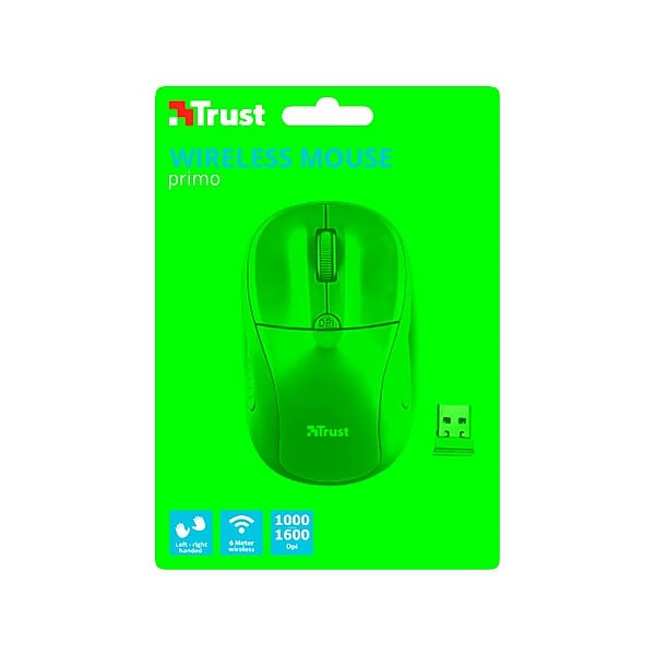 Trust Primo verde neon wireless  Ratón