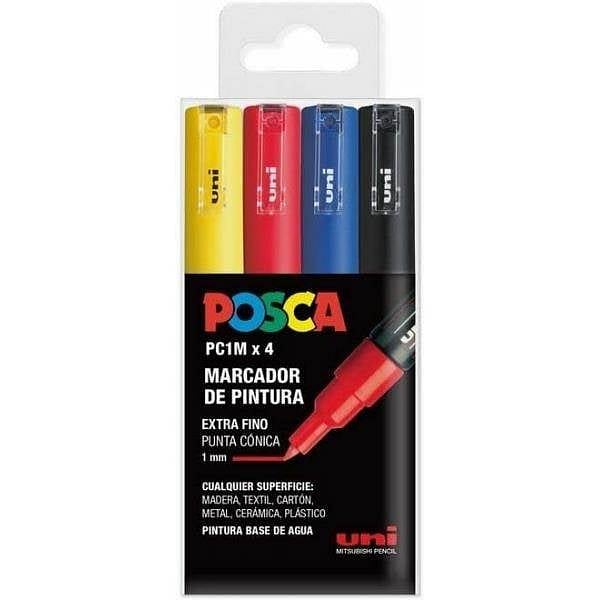 Rotuladores UniBall Posca  Estuche 4 marcadores PC1M Basic 182634668