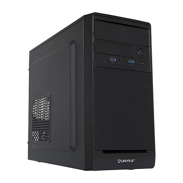 Boîtier PC Unyka 52085 Slim Noir - Format Micro-ATX, Design Compact Et Performant