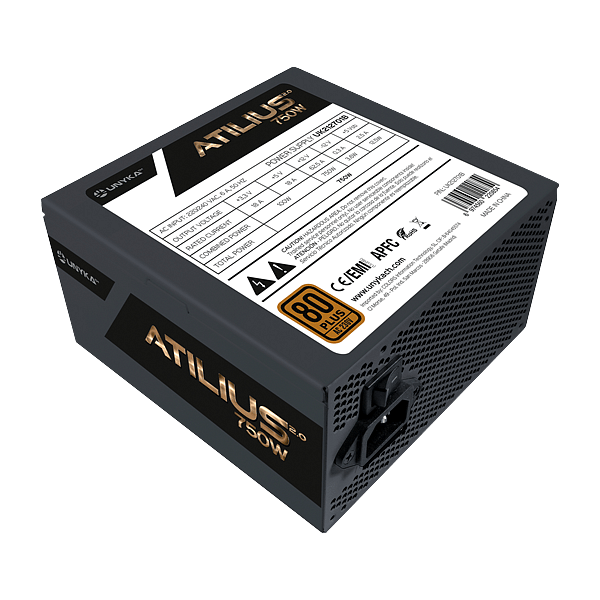 Unykach Atilius 750W 80 Plus Bronze  Fuente de Alimentación