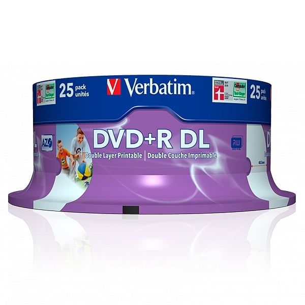 Verbatim DVDR Doble Capa 8x Bobina w25u 85GB  DVD