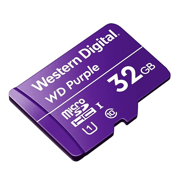WD Purple 32GB   Tarjeta MicroSD para videovigilancia
