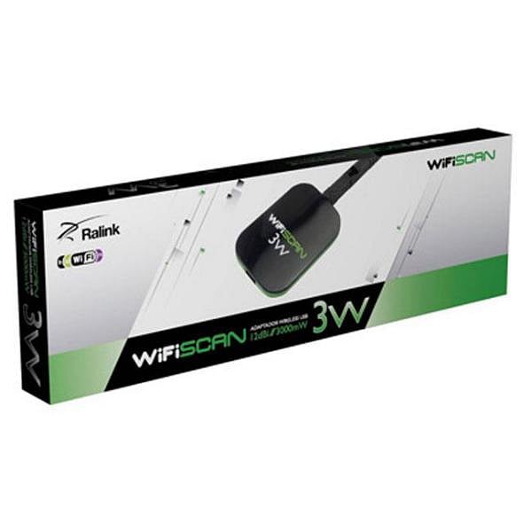 WiFiSCAN 3W Ralink 3070 N150 12dBi USB  Adaptador wifi