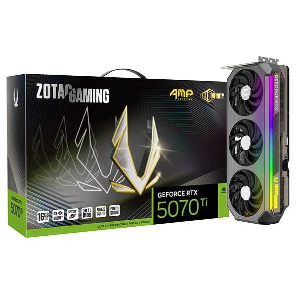 Zotac GeForce RTX 5070 Ti AMP Extreme Infinity 16GB GDDR7 DLSS4  Tarjeta Gráfica Nvidia