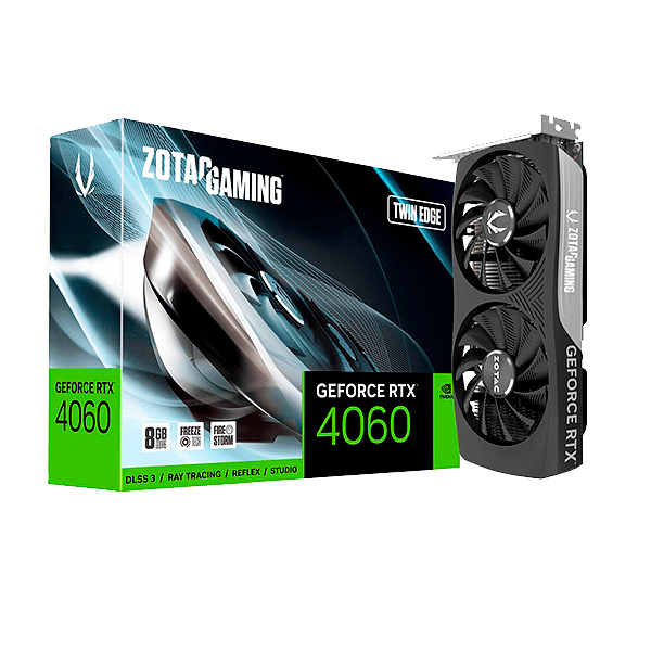 Zotac GeForce RTX 4060 Twin Edge 8GB GDDR6 DLSS3  Tarjeta Gráfica Nvidia