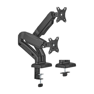 Aisens DT32TSR221 Black  hasta 9kg por brazo  contrapeso giratorio e inclinable  Soporte Profesional para 2 monitores