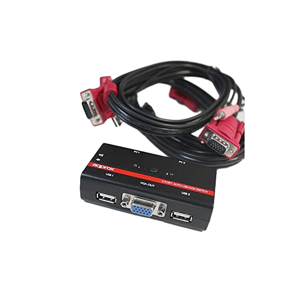 approx KVMUSB2PA KVM Switch 2PC 1T1R1M 2xUSB Aud