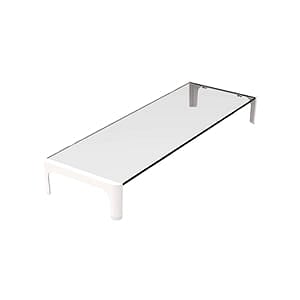 Approx Elevador Monitor Mesa Cristal Blanco  Soporte