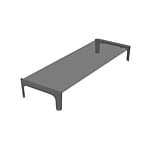 Approx Elevador Monitor Mesa Cristal Negro - Soporte