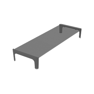 Approx Elevador Monitor Mesa Cristal Negro  Soporte
