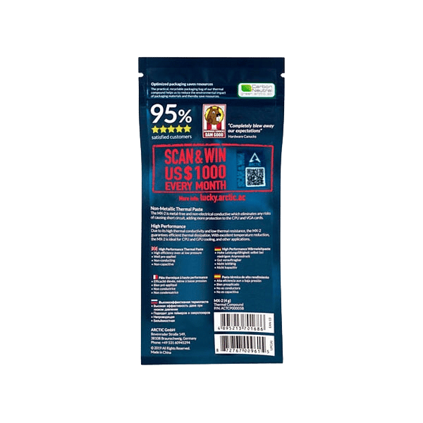 Arctic MX2 2019 4gr  Pasta Térmica