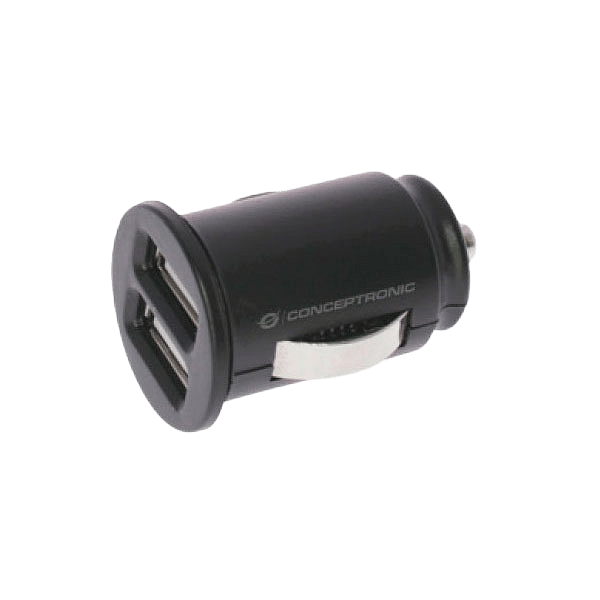 Conceptronic car 24A 2 USB 5V 1224V negro  Cargador stand