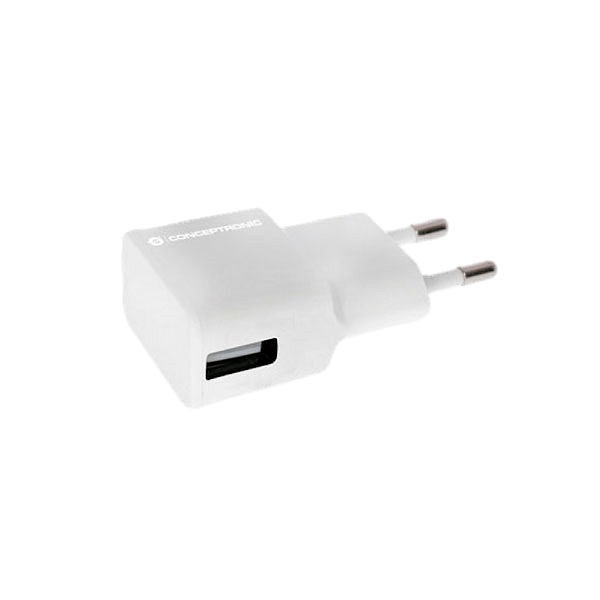 Conceptronic 1 USB blanco  Cargador de pared stand