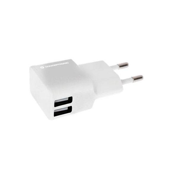 Conceptronic 2 USB blanco  Cargador de pared stand