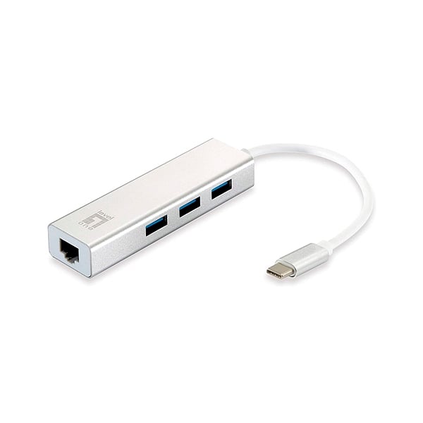 Level One USBC Gigabit Ethernet RJ45 HUB  Adaptador