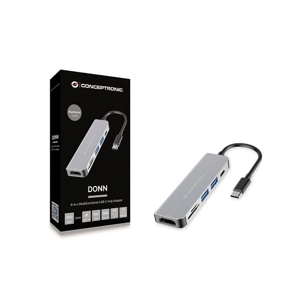 Conceptronic HUB usbC 6 en 1  Adaptador